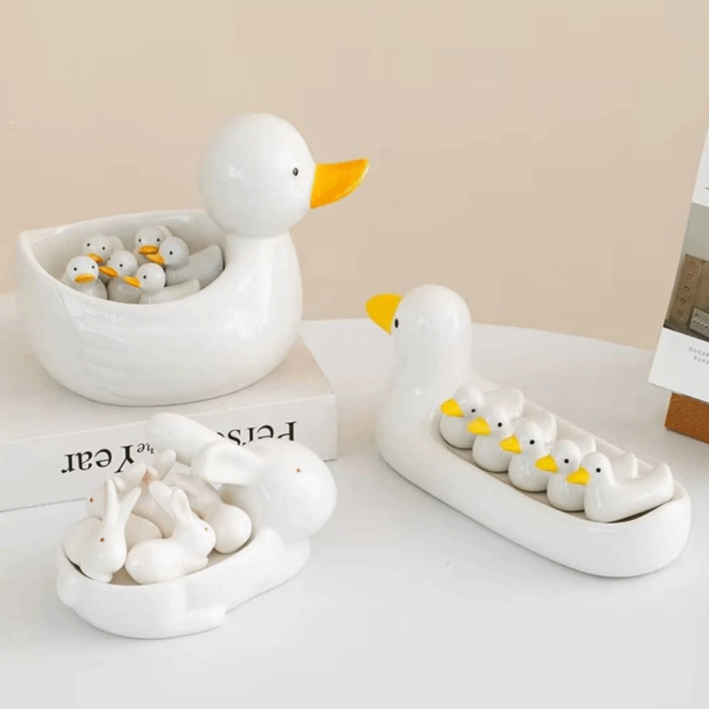 Chopstick Rest Ceramic - Creative Ceramic Chopstick Stand Cute Duck
