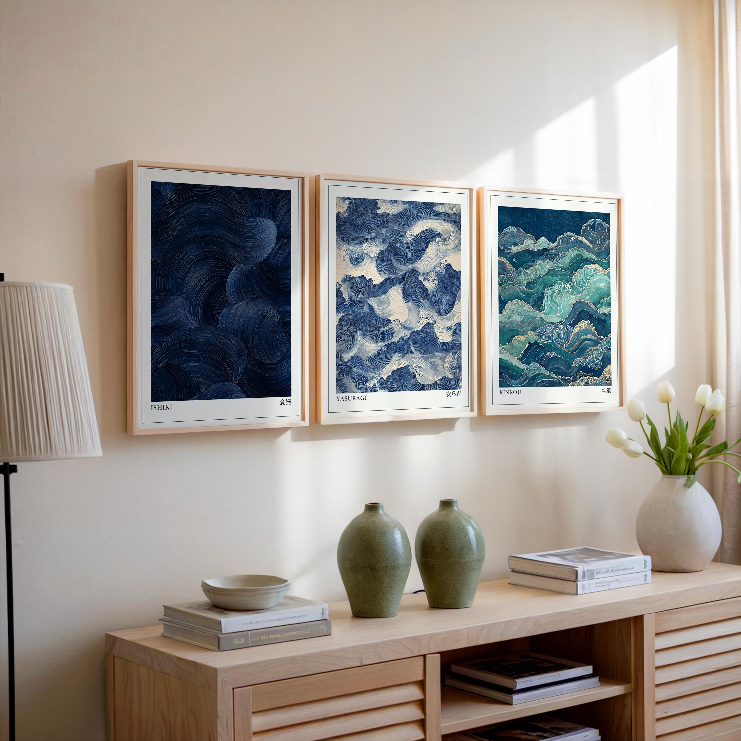 Japandi Wall Art Set of 3, Mod - Japanese Lifestyle Japanese incelemesi ve fiyatı