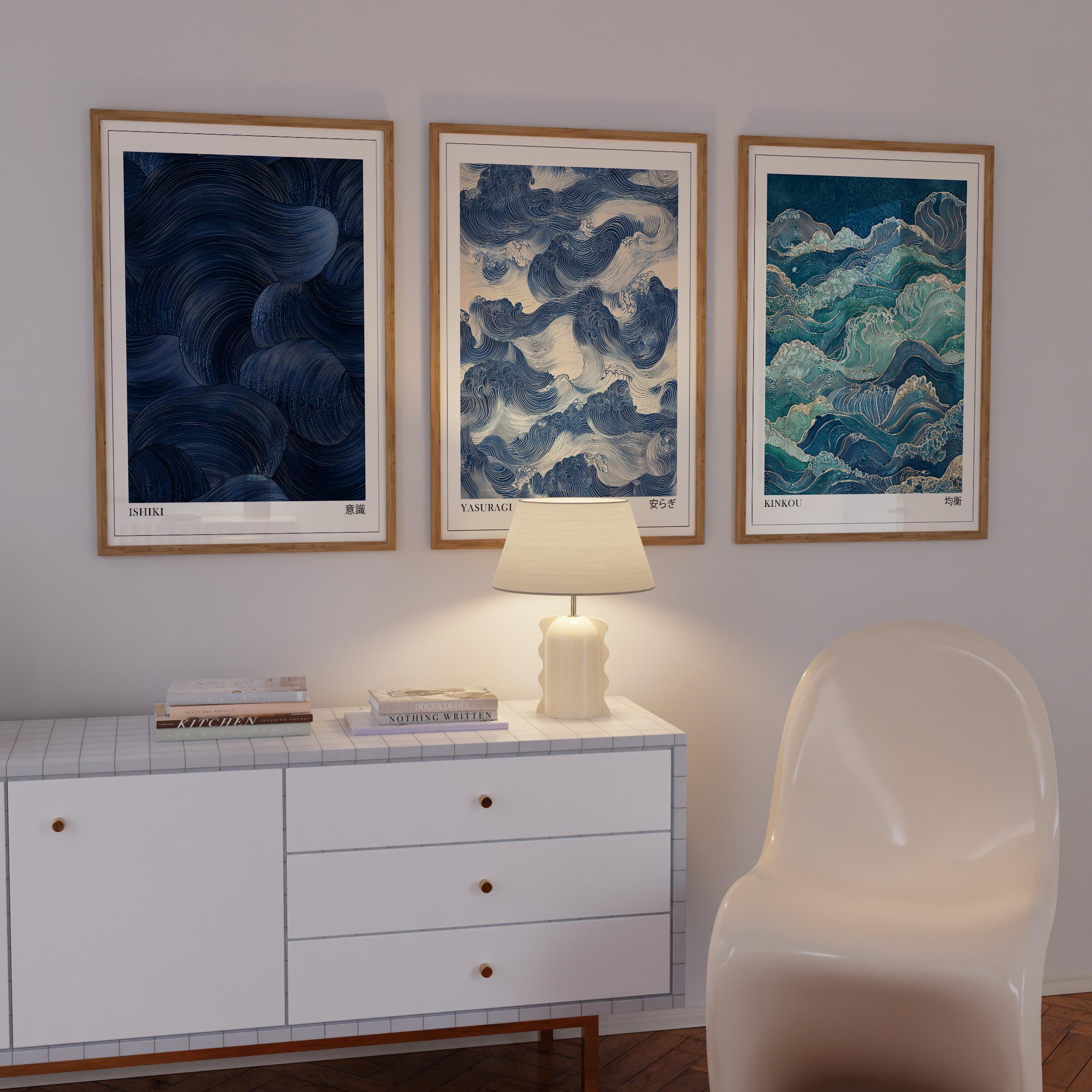 Japandi Wall Art Set of 3, Mod - Japanese Lifestyle Japanese incelemesi ve fiyatı