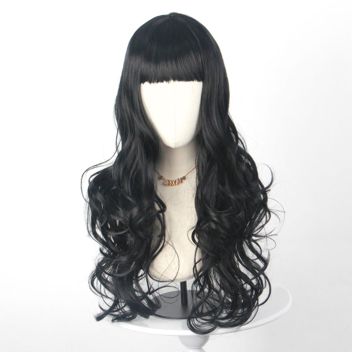 Black Long Curly Hair with Ban - Japanese Women Lifestyle incelemesi ve fiyatı