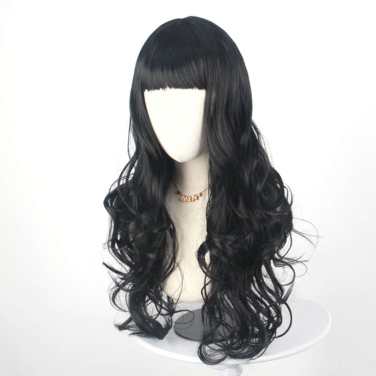Black Long Curly Hair with Ban - Japanese Women Lifestyle incelemesi ve fiyatı