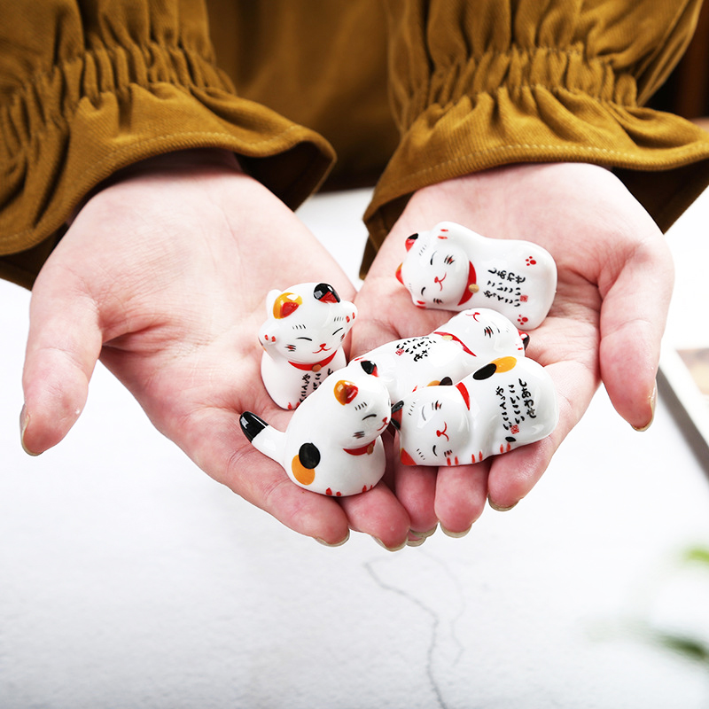 1Pcs Cute Cat Ceramic Chopstic - Chopstick Rest Ceramic incelemesi ve fiyatı