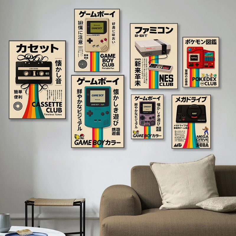 Retro Gaming Poster Japanese T - Japanese Lifestyle Game incelemesi ve fiyatı