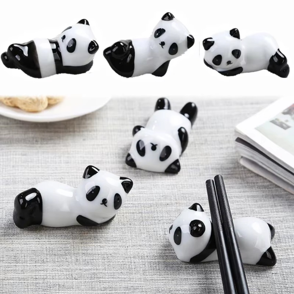 8Pcs/set DIY Panda Chopstick H - Chopstick Rest Ceramic incelemesi ve fiyatı