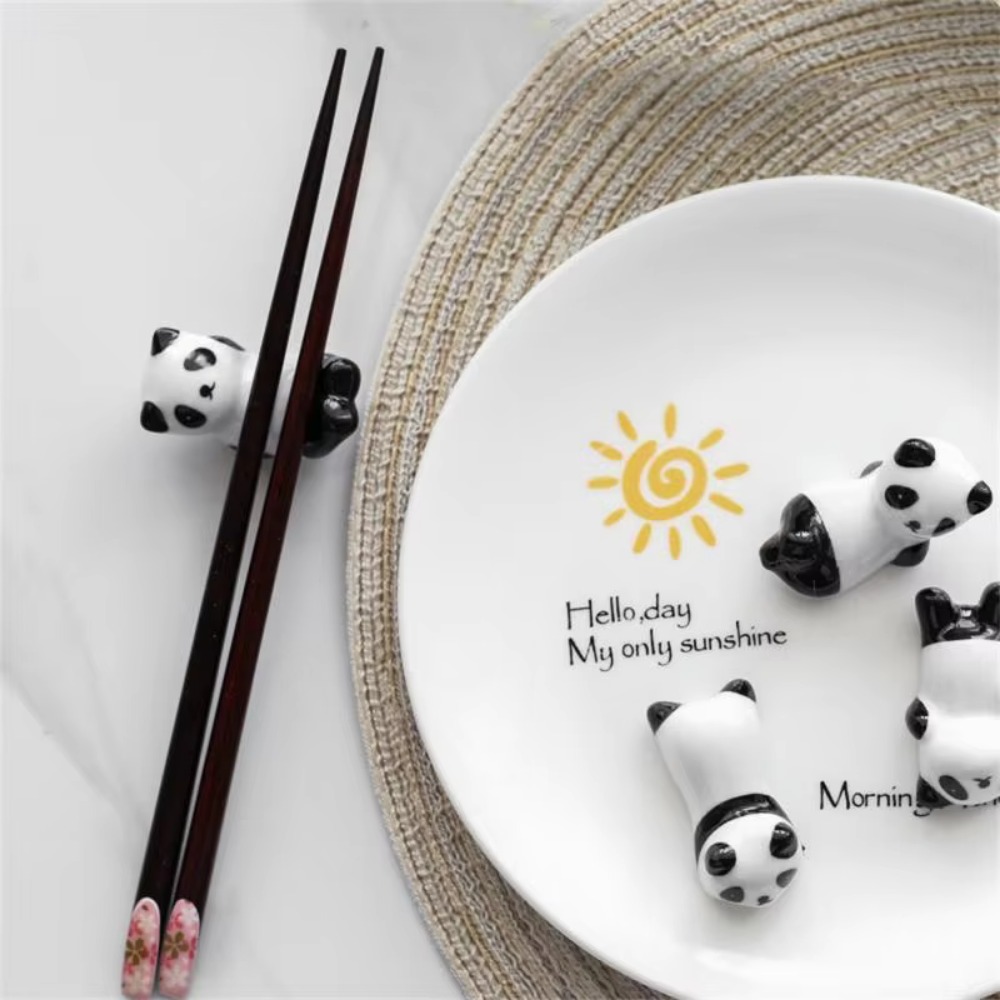 8Pcs/set DIY Panda Chopstick H - Chopstick Rest Ceramic incelemesi ve fiyatı