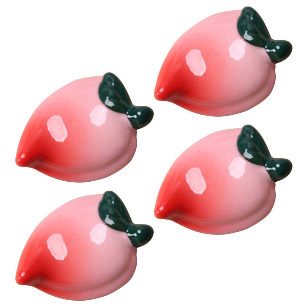 4Pcs Peach Shaped Ceramic Chop - Chopstick Rest Ceramic incelemesi ve fiyatı