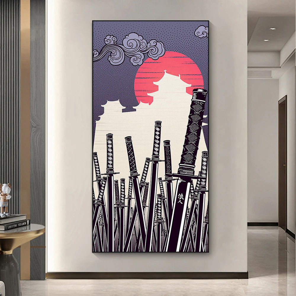 Japanese Katana Canvas Paintin - Japanese Lifestyle Japanese incelemesi ve fiyatı