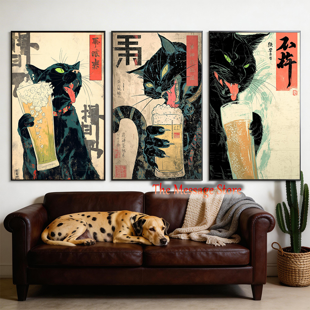 Japanese Quirky Cat Drinking A - Japanese Lifestyle Japanese incelemesi ve fiyatı