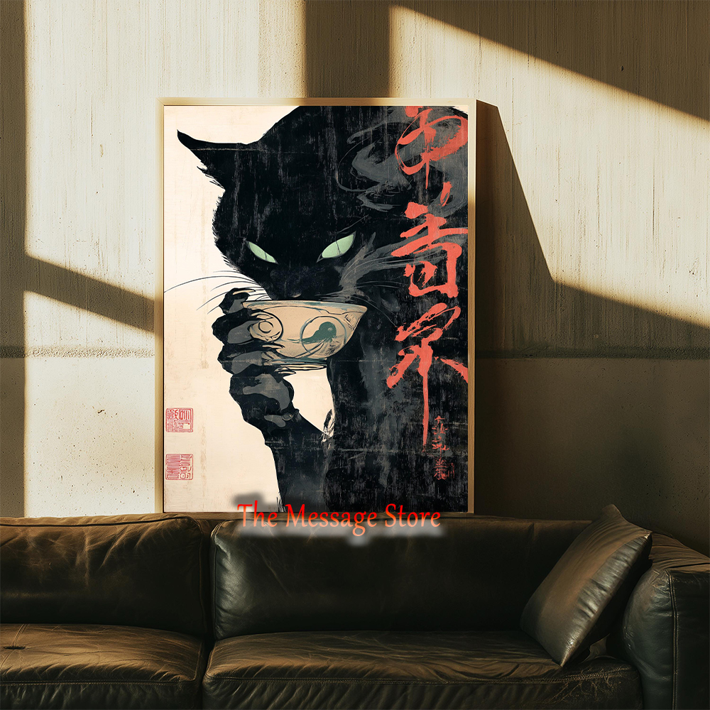 Japanese Quirky Cat Drinking A - Japanese Lifestyle Japanese incelemesi ve fiyatı