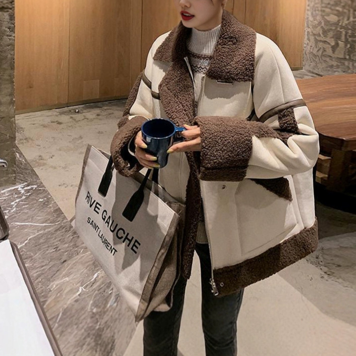 Lamb Wool Jacket Coats Woman K - Japanese Women Lifestyle incelemesi ve fiyatı