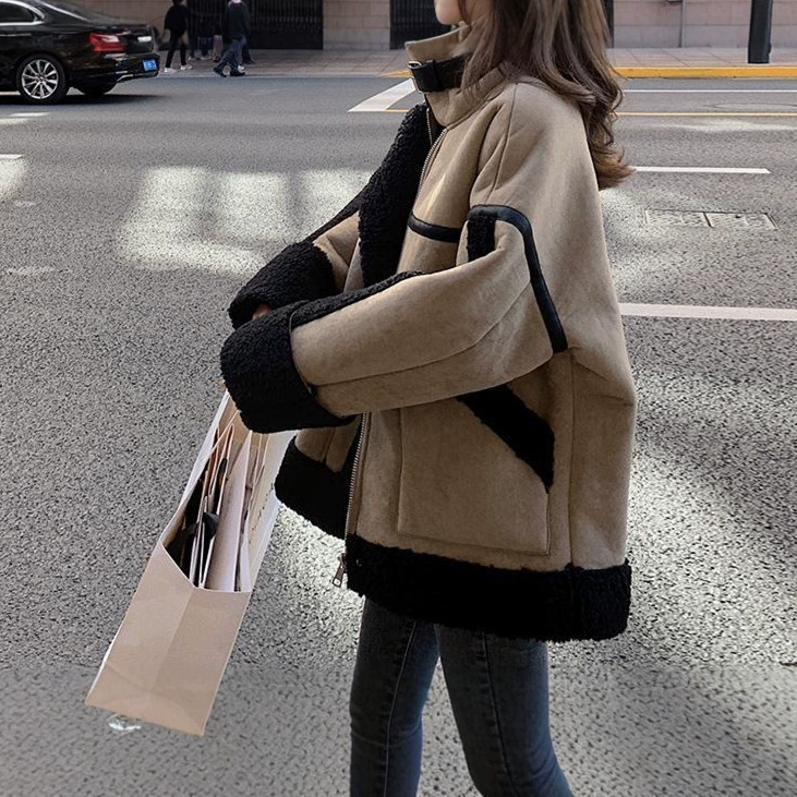 Lamb Wool Jacket Coats Woman K - Japanese Women Lifestyle incelemesi ve fiyatı