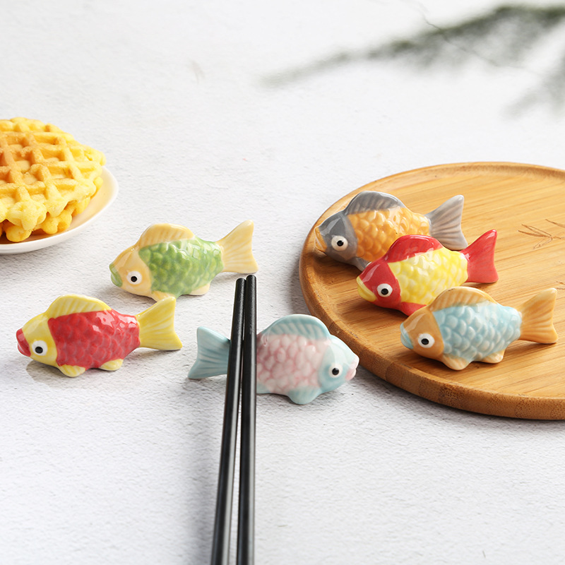 Japanese Style Cartoon Goldfis - Chopstick Rest Ceramic incelemesi ve fiyatı